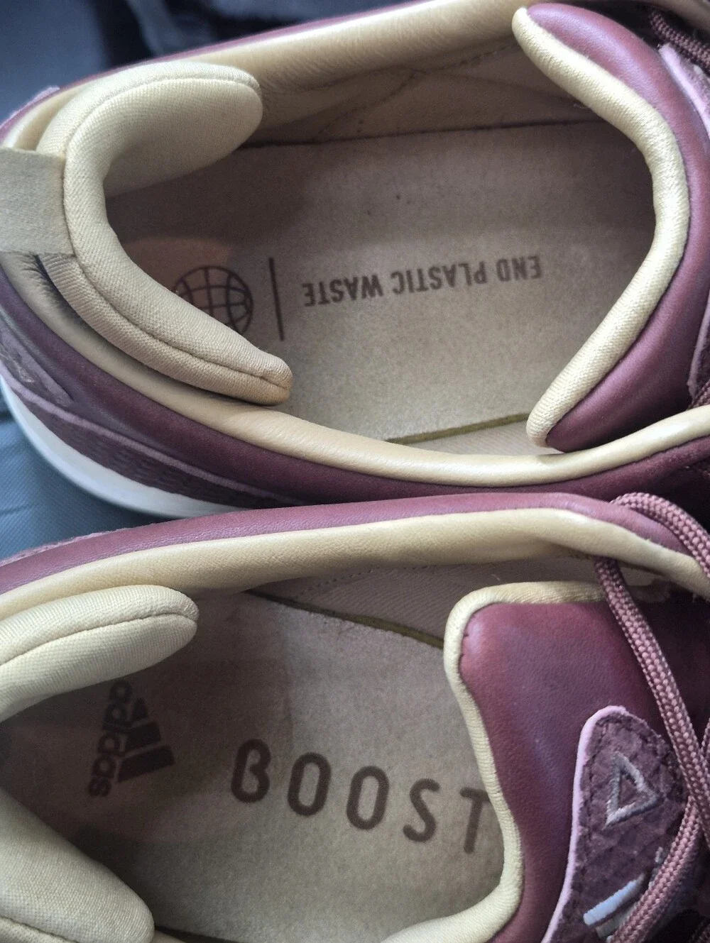 Adidas Adipur Golf Shoes Men's Burgundy Size 13 Leather Spikeless Boost GY8523